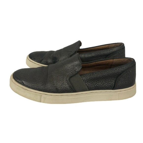 Frye Size 8 Ivy Pewter Metallic Slip-On Sneaker - Picture 4 of 8